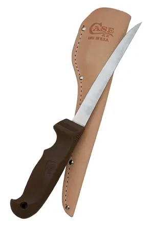 6" Fillet Fixed Blade W- Leather Sheath