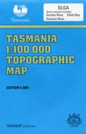 8012 Olga Topographic Map (5th Edition) by TasMap (2001)