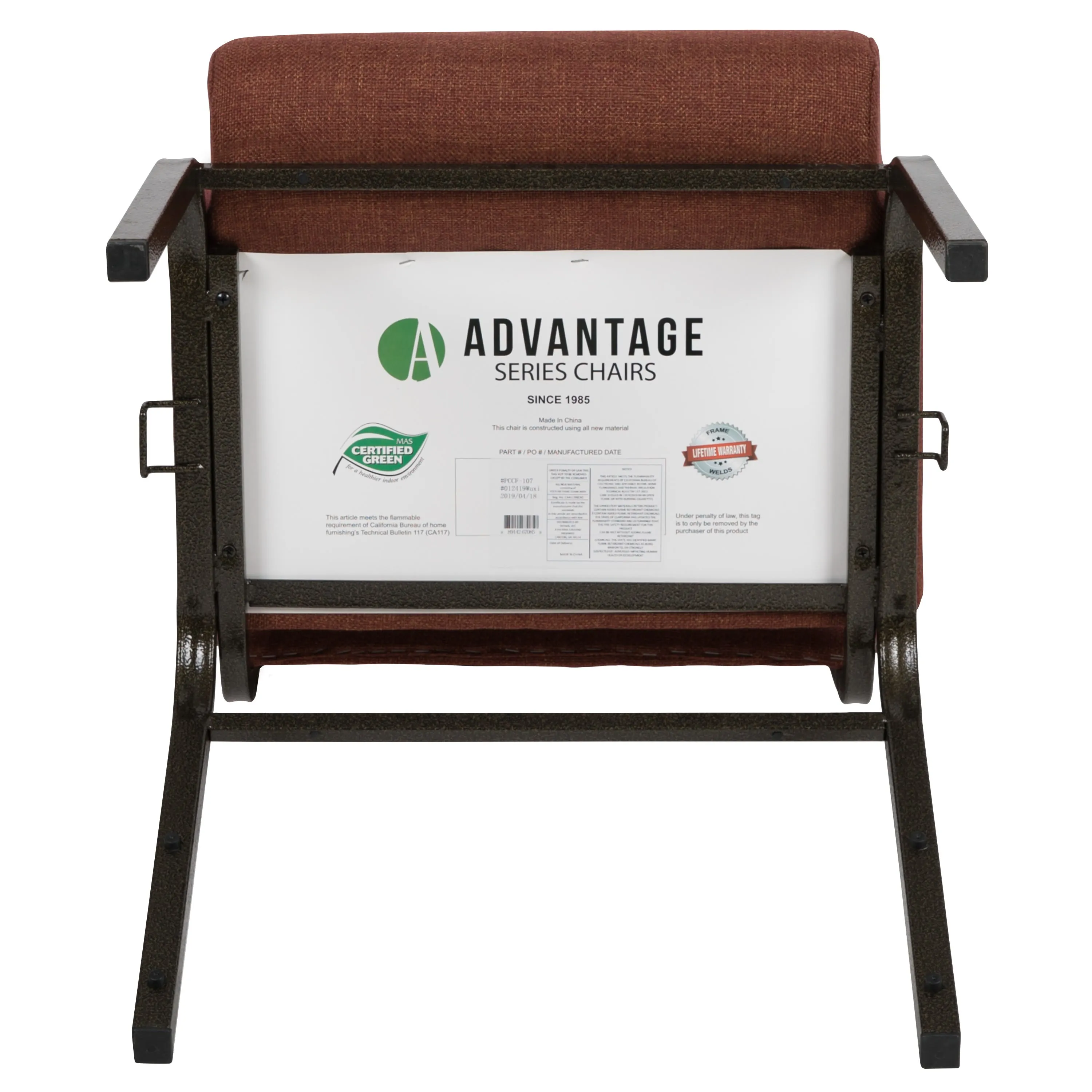 Advantage Auditorium Chair - Stacking Padded Chair - 20.5inch Wide Seat