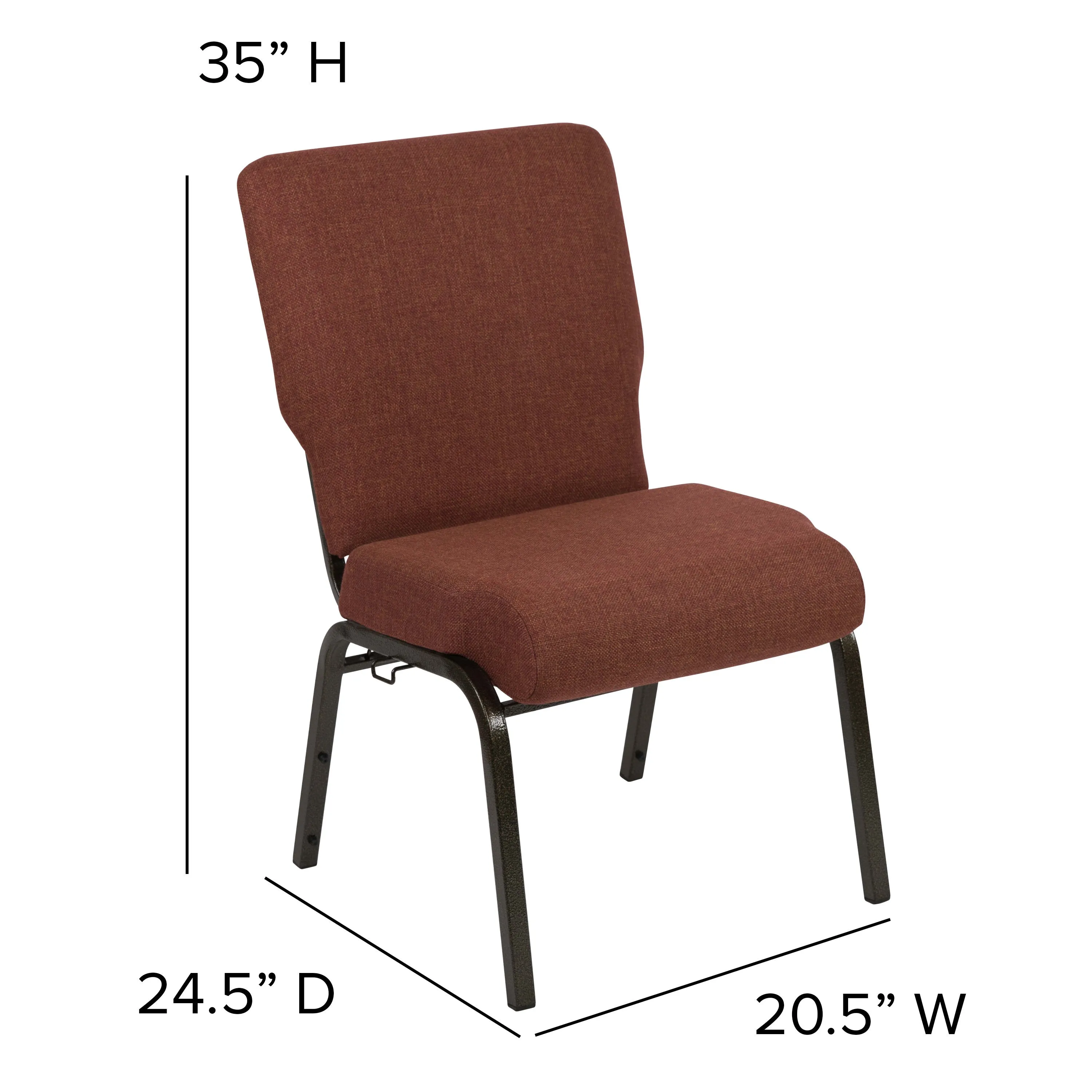 Advantage Auditorium Chair - Stacking Padded Chair - 20.5inch Wide Seat