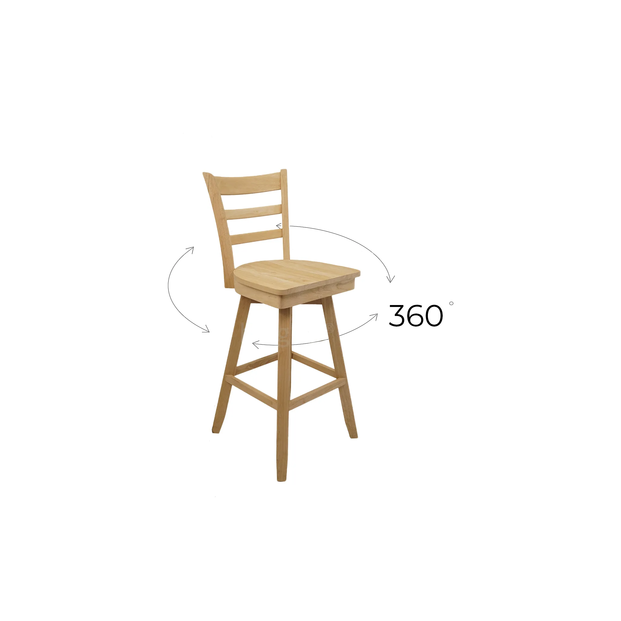 Bandy Bar & Counter Stool – Unfinished