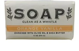 Bar Soap-Orange Vanilla- Clean As A Whistle-6oz