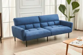 BlueFlex Sleeper Sofa: Split-Back, Memory Foam Comfort, Detachable Arms & Steel Legs