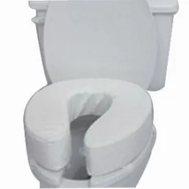 Briggs Healthcare Vinyl Cushion Toilet Seat Riser: 4" , 1 Count White