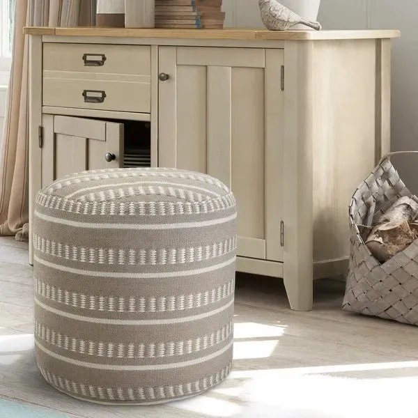 Clementine 34011GRY Grey Pouf