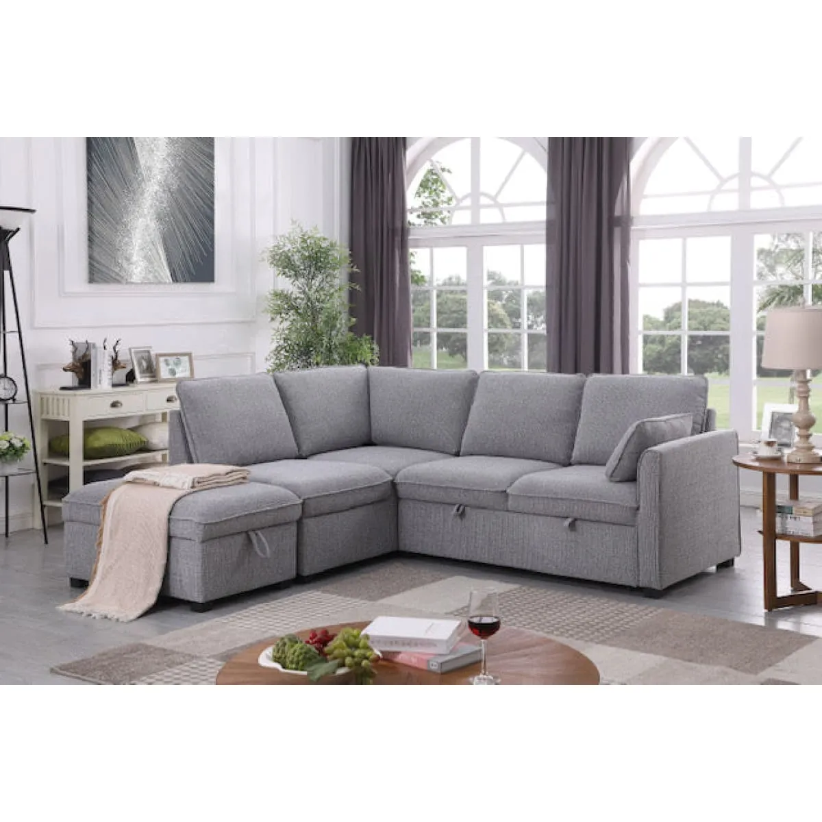 Delray Sleeper Sectional w/Storage