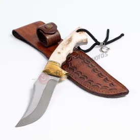 Handmade Horn Handle Small Bowie Knife