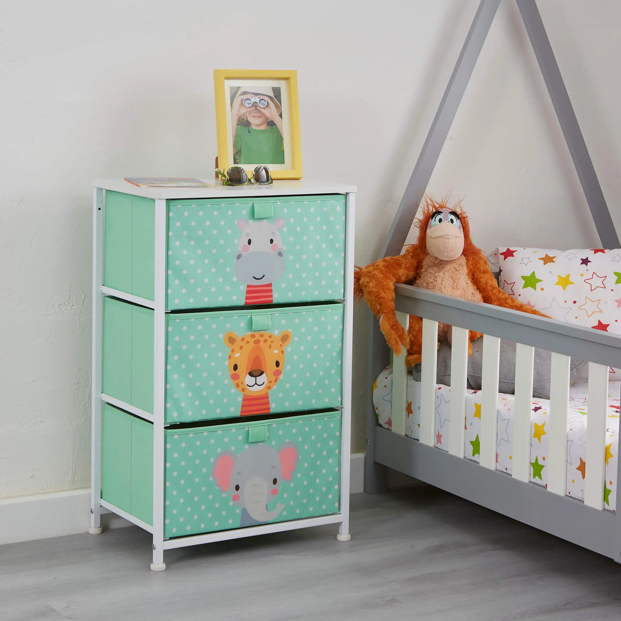 Jungle 3 Drawer Kids Storage Chest