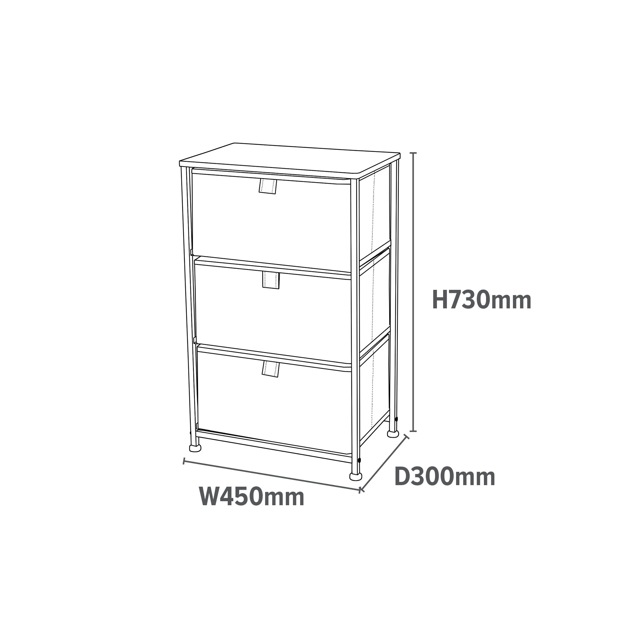 Jungle 3 Drawer Kids Storage Chest