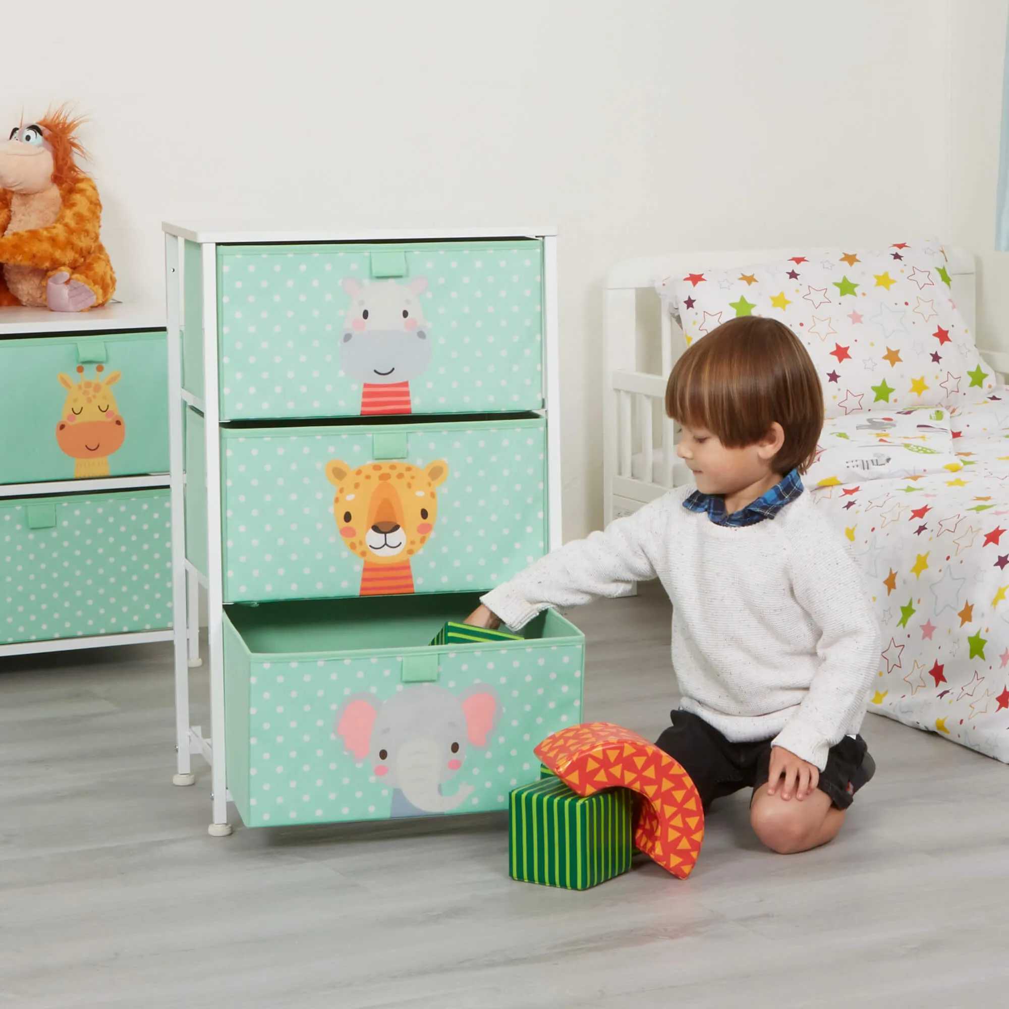 Jungle 3 Drawer Kids Storage Chest