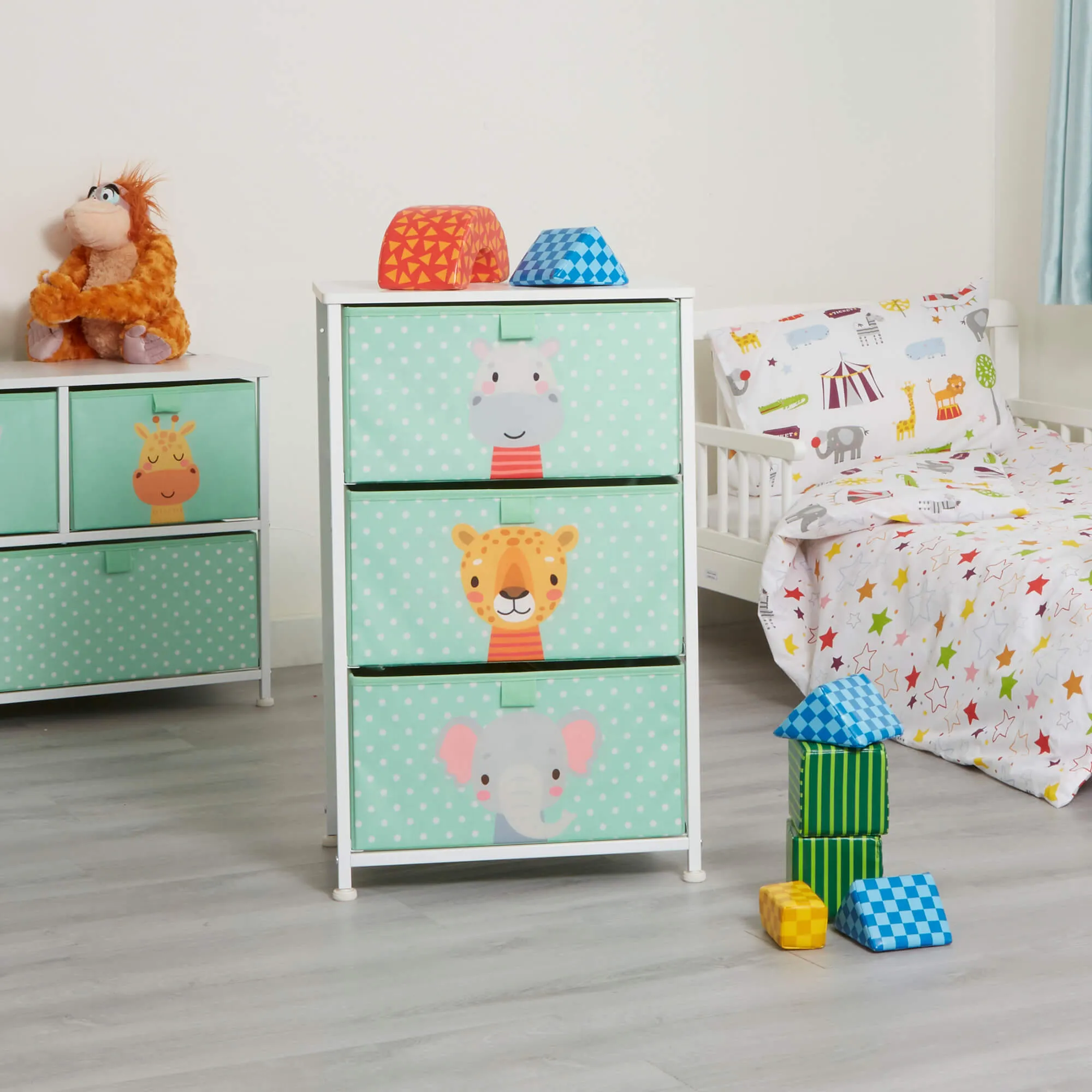 Jungle 3 Drawer Kids Storage Chest