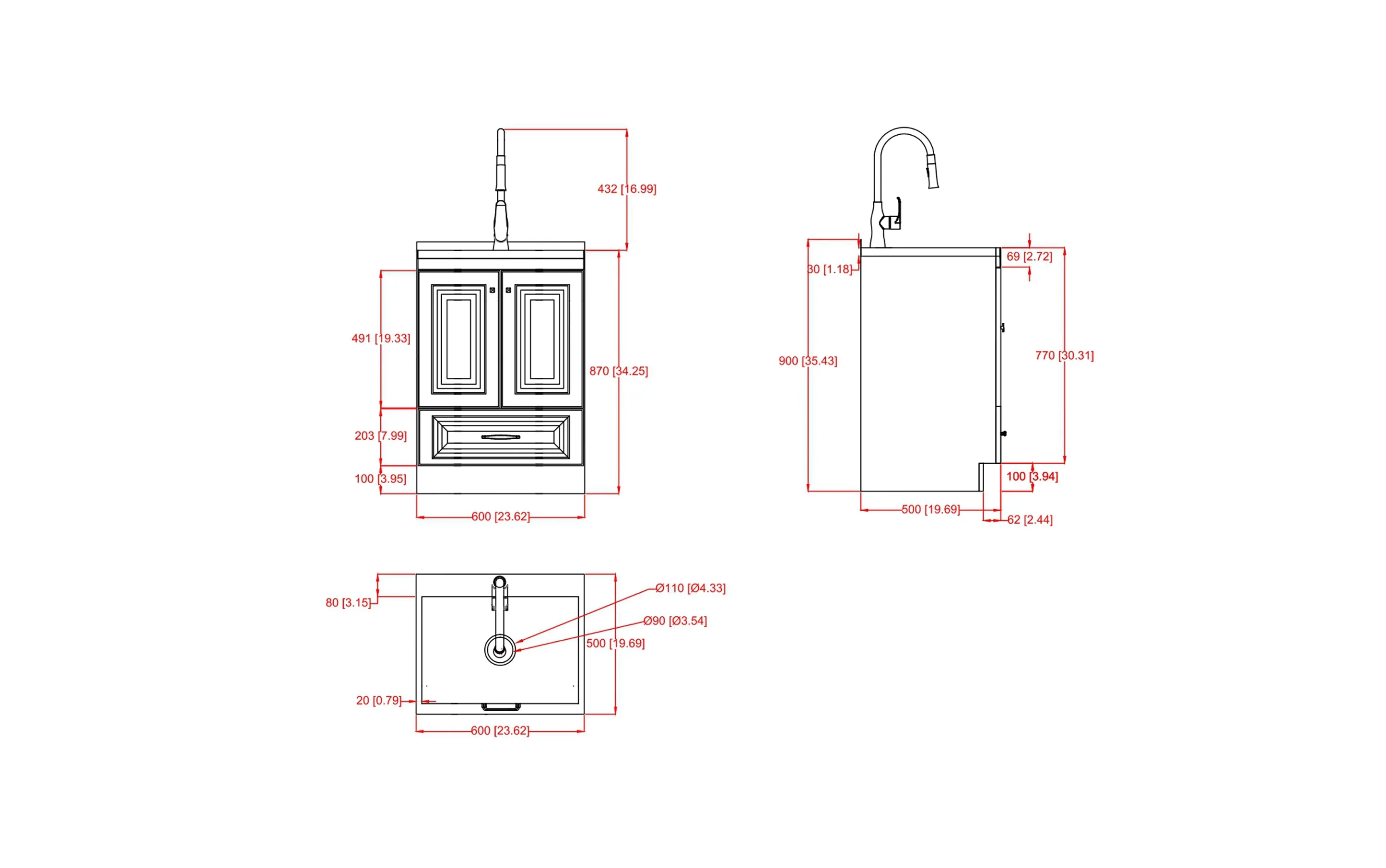 Lawrence 24 inch Laundry Cabinet