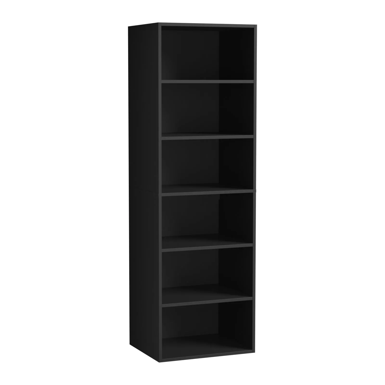 Oikiture Wardrobe Shelf Unit Clothes Storage Cabinet 6 Shelves Organiser Black