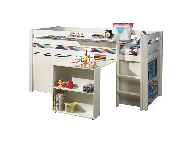 Pino White Mid Sleeper W/Furniture