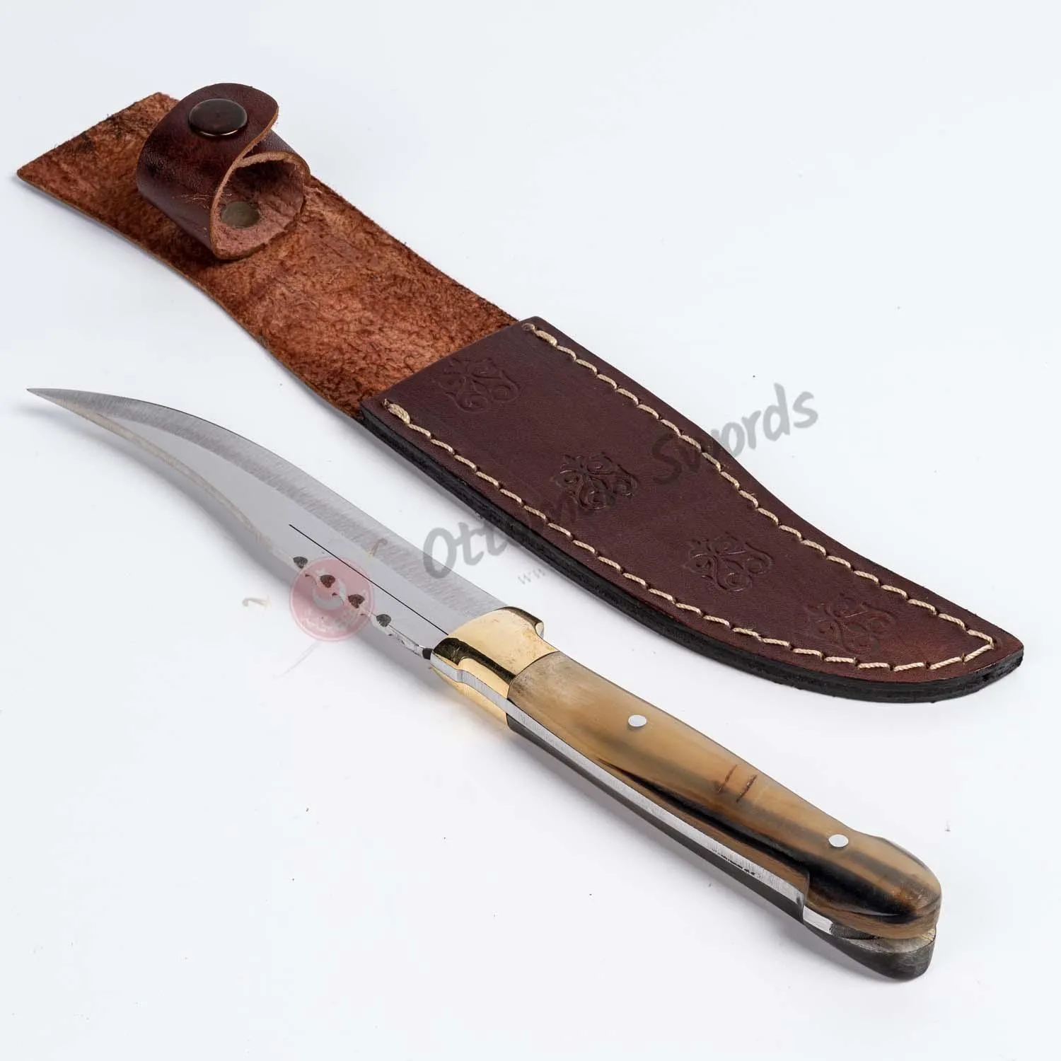 Ram Horn Crust Handle Hunting Wedge