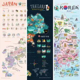 Small Maps Bundle (Korea, Thailand, Japan)